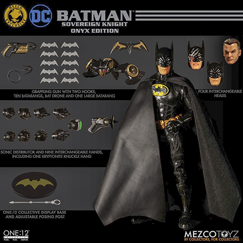 Postgrado  Mezco One:12 Batman: Onyx Sovereign Knight – Glossy Black Body  Buck 1:12 Scale