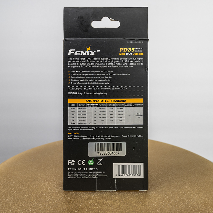 Fenix PD35 TAC Flashlight Review 2019