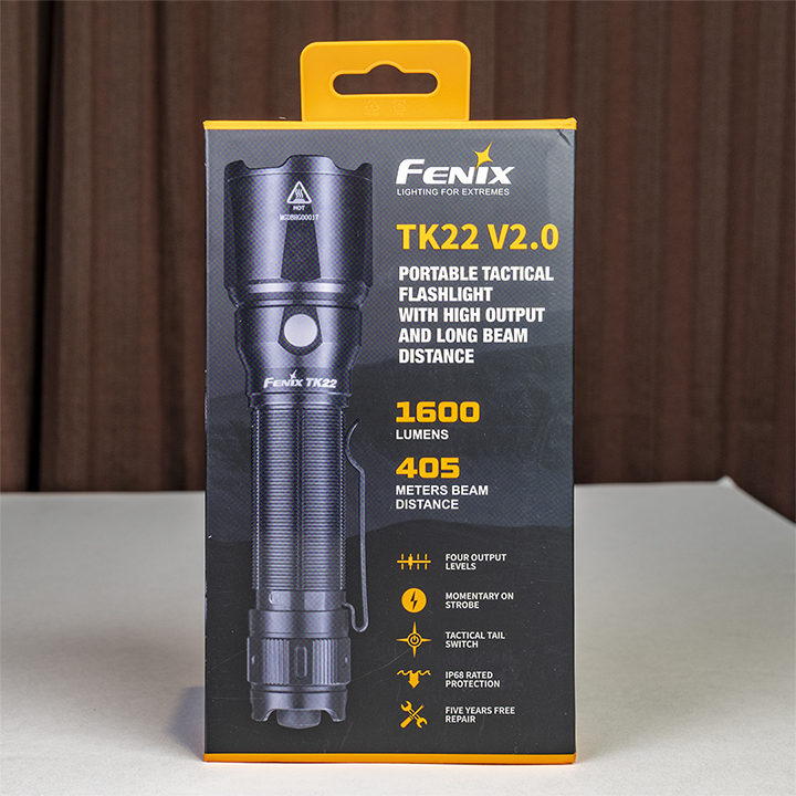 Fenix TK22 V2.0 Tactical Flashlight in Packaging