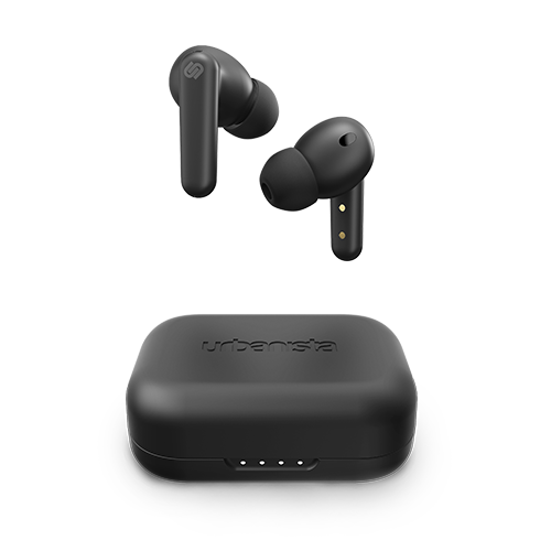 Urbanista London earbuds with charging case in Midnight Black