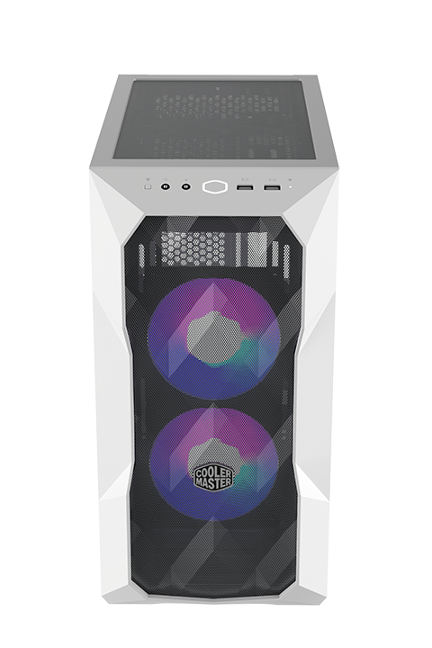 Front View of Cooler Master TD300 Mesh Case with top dust filter